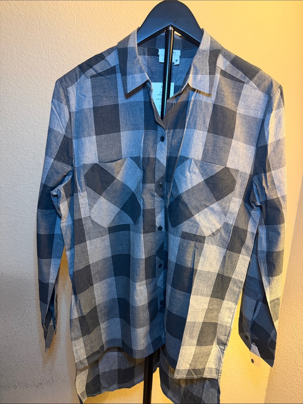 Women’s Long Sleeve Plaid Button-Up Shirt